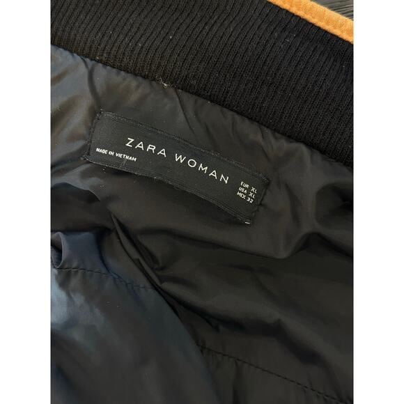 Zara Women’s Quilted Black Riding Jacket size Small/Medium - Picture 8 of 11